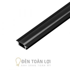 Đèn LED thanh nhôm đen gắn âm 17mm x 7mm trang trí showroom