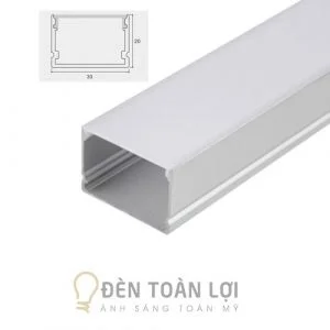 Thanh nhôm định hình gắn nổi 30mm * 20mm trang trí phòng làm việc