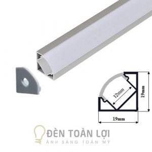 Thanh nhôm định hình gắn LED lắp góc chữ V 19mm * 19mm