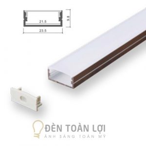 Mẫu đèn LED thanh nhôm gắn nổi 24mm * 10mm trang trí phòng khách