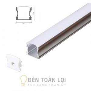 Đèn LED thanh nhôm gắn nổi trang trí tủ kệ 17mm * 14m