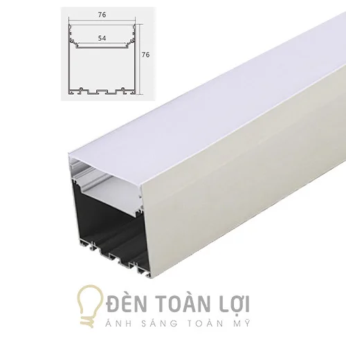 Led thanh nhôm định hình ốp nổi thả trần 76mm