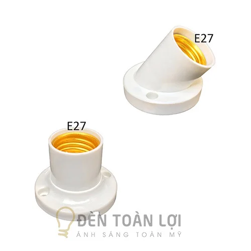 Combo 10 Đui Đèn E27 Gắn Vách Thang và Vật