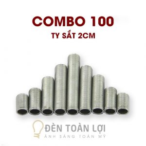 Phụ Kiện Đèn: Combo 100 ty sắt M10 rỗng dài 2 cm