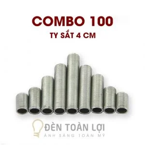 Phụ Kiện Đèn: Combo 100 ty sắt M10 rỗng dài 4 cm