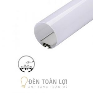 Thanh nhôm định hình gắn LED tròn phi 30mm trang trí trung tâm thương mại