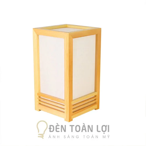 Đèn gỗ màu đen