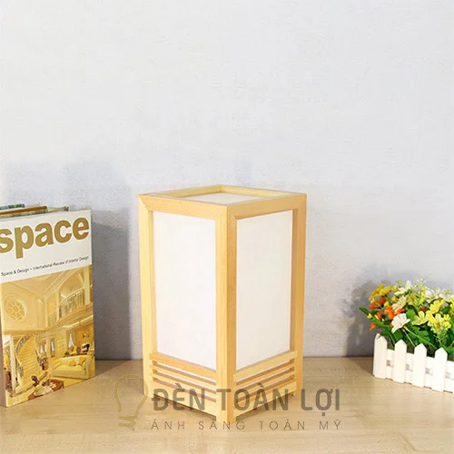 Đèn Gỗ: Mẫu đèn gỗ để bàn đầu giường trang trí phòng ngủ khách sạn, homestay