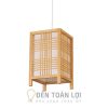 Đèn Gỗ: Mẫu đèn thả gỗ kiểu Nhật Bản trang trí bàn ăn cực đẹp