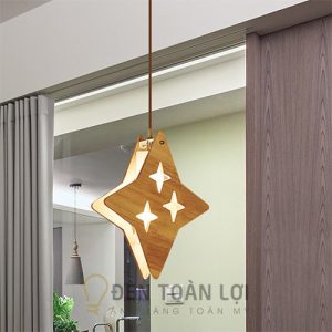 Đèn Gỗ: Mẫu đèn gỗ hình ngôi sao mới trang trí phòng ngủ cho bé