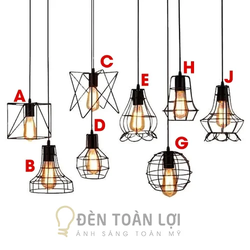 Đèn thả màu đen