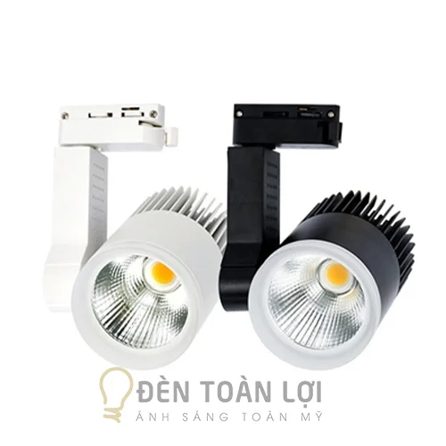 đèn rọi ray 30w cob cho shop thời trang màu đen