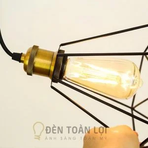 Đèn Thả: Mẫu đèn thả kim cương đui đồng trang trí quán cafe, bàn ăn tuyệt đẹp