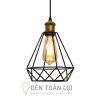 Đèn Thả: Mẫu đèn thả kim cương đui đồng trang trí quán cafe, bàn ăn tuyệt đẹp