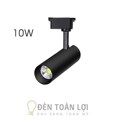 Đèn rọi ray 10W COB Thân Thon Màu Đen