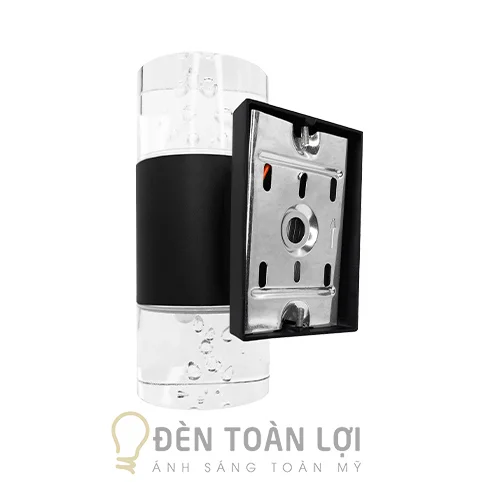 Đèn Vách: Đèn vách trụ 2 đầu pha lê hình giọt nước trang trí cổng nhà