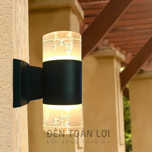 Đèn Vách: Mẫu đèn vách pha lê hình giọt nước trang trí cổng nhà