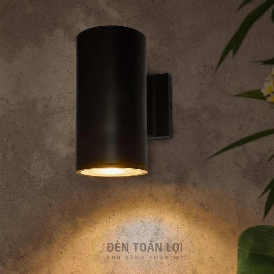đèn vách hắt tường 1 đầu trụ tròn1