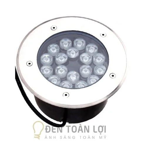 Đèn âm đất màu đen LED 18W 220V