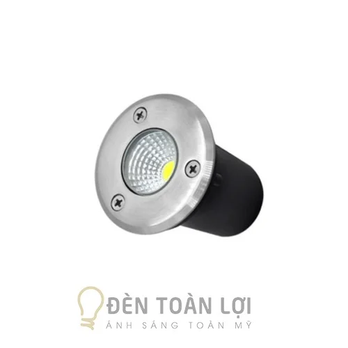 Đèn âm đất mẫu đen COB 3W 5W