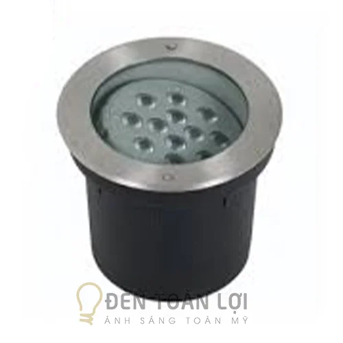 Đèn âm đất màu đen âm đất chính hướng 12W chip Philip