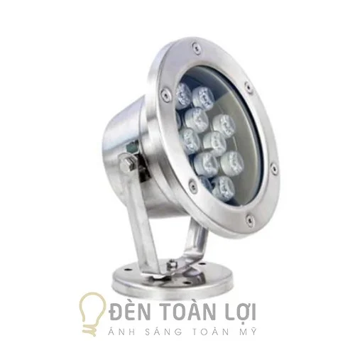 Đèn âm nước màu đen LED 12W 24V có chân đế