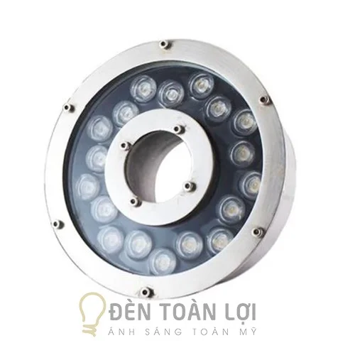 Đèn âm nước màu đen âm nước hồ bơi 18W kiểu bánh xe trang trí