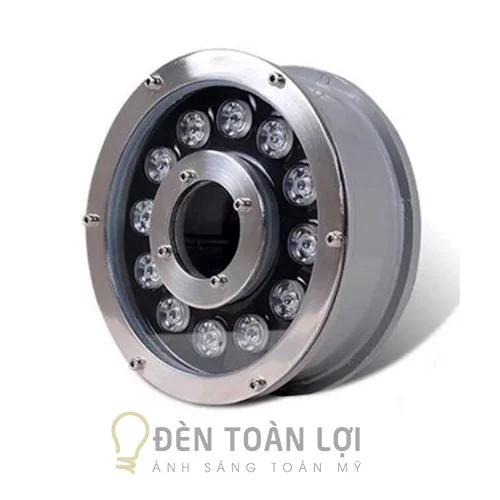 Đèn âm nước màu đen kiểu bánh xe