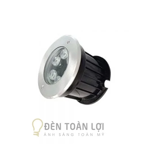 Đèn âm nước màu đen âm nước inox 6W dáng chôn