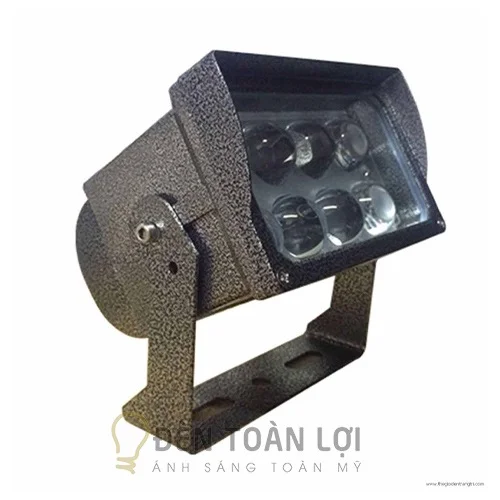 Đèn rọi ngoài trời màu đen rọi vuông mũ 24W
