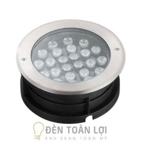 Đèn Âm Nước: Mẫu đèn âm nước dạng chôn inox 24W BH 2 năm