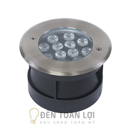 Đèn Âm Nước: Mẫu đèn âm nước inox dạng chôn 12W BH 2 năm