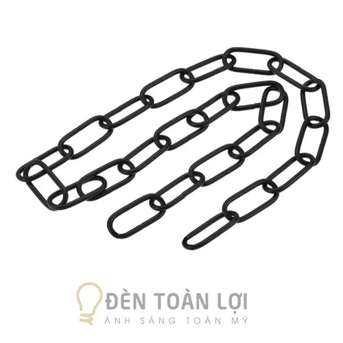 Phụ kiện đèn dây xích sắt sơn tĩnh điện màu đen