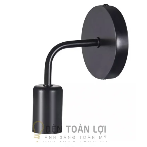 Phụ kiện đèn vách tay gập góc vuông màu đen size lớn