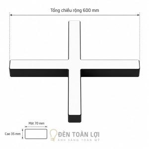 Đèn Thả Chữ Thập Gia Công D600 40W | Đèn Toàn Lợi