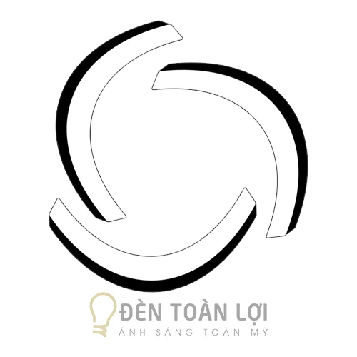 Đèn thả LED cung tròn màu đen
