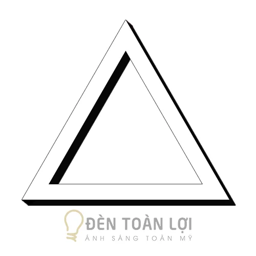 Đèn thả văn phòng hình tam giác đều màu đen