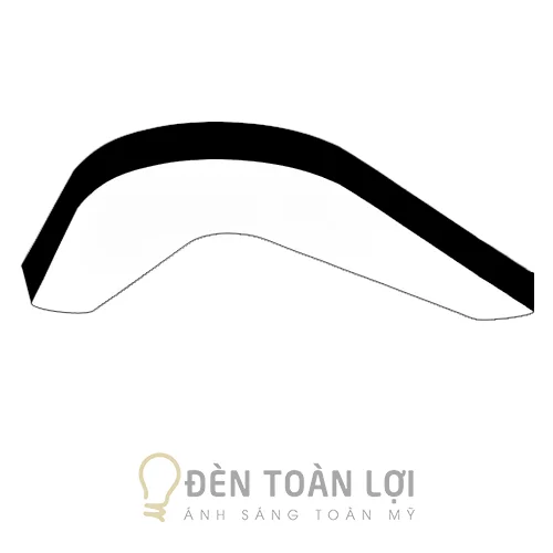 Đèn thả màu đen văn phòng ốp trần decor bộ cánh