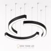 Gia Công Đèn Thả Cung Tròn Cho Sảnh Khách Sạn, Trung Tâm