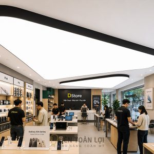 Mẫu đèn văn phòng, ốp trần decor bo cạnh cực đẹp