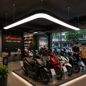 Đèn Văn Phòng Ốp Trần Decor Uốn Theo Dáng Riêng