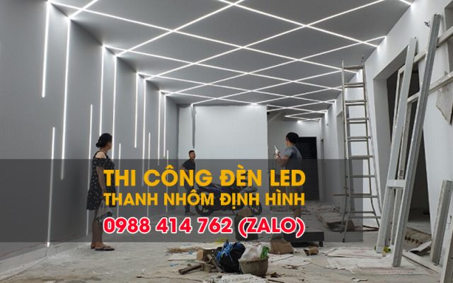 Dịch vụ thi công đèn LED thanh nhôm định hình tại TPHCM
