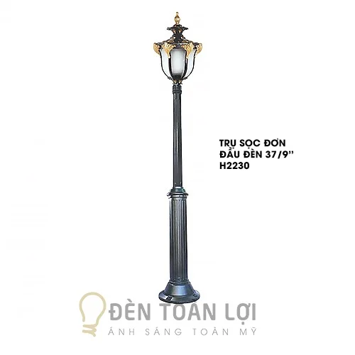 Đèn Trụ Công Mã Đen Trụ Sọc Đơn Đầu Ma 37