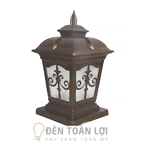 Đèn trụ công màu đen trang trí trụ công dành cho cột trụ nhỏ