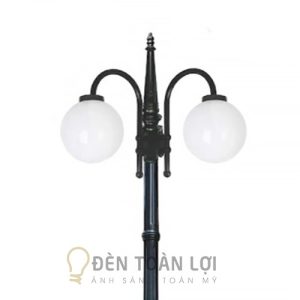 Đèn Trụ Cổng: Mẫu đèn trụ sân vườn 2 bóng bi 250mm