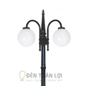 Đèn Trụ Cổng: Mẫu đèn trụ sân vườn 2 bóng bi 250mm