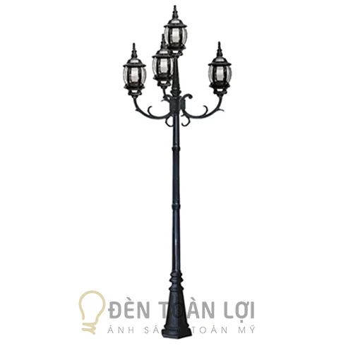 Đèn trụ công viên nhỏ 31cm đầu 8 cánh