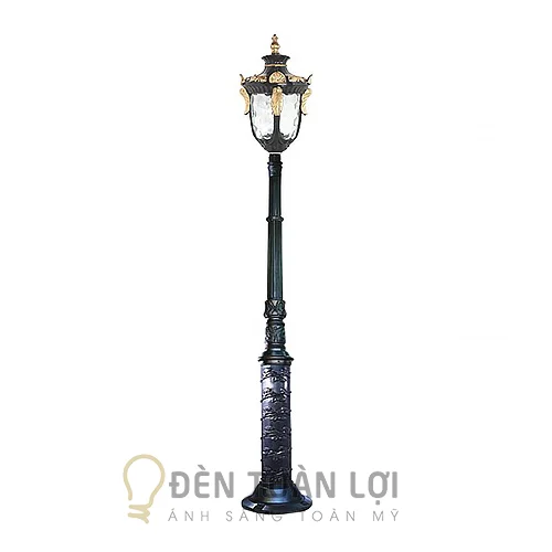 đèn trụ bông đúc, đầu đèn mã 096 / mã 37 trang trí sân vườn biệt thự