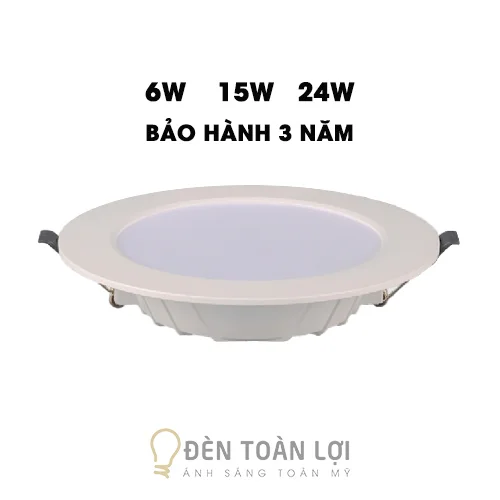Đèn âm trần màu đen