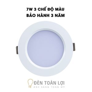 Đèn Âm Trần: Mẫu đèn âm trần 7W 3 chế độ màu nhiều kiểu